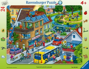Ravensburger Kinderpuzzle - Unsere grüne Stadt - 24 Teile Rahmenpuzzle für Kinder ab 4 Jahren mit Suchspiel. Ravensburger Spieleverlag, 2022.