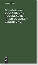 Voltaire und Rousseau in ihrer socialen Bedeutung