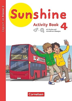 Beattie, Tanja / Bensmann, Inga et al. Sunshine 4. Schuljahr - Baden-Württemberg, Hessen, Niedersachsen - Activity Book mit interaktiven Übungen online - Mit CD-ROM und Audio-CD. Cornelsen Verlag GmbH, 2021.