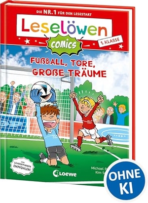 Petrowitz, Michael. Leselöwen Comics 1. Klasse - Fußball, Tore, große Träume - Die Nr. 1 für den Lesestart als Comic-Buch! - Mit Leselernschrift ABeZeh - Erstlesebuch für Kinder ab 6 Jahren. Loewe Verlag GmbH, 2025.