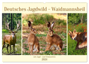 Deutsches Jagdwild - Waidmannsheil (Wandkalender 2024 DIN A2 quer), CALVENDO Monatskalender