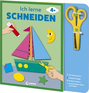Ich lerne schneiden (Boot) - Bastelbuch mit kindersicherer Schere für Kinder ab 4 Jahren. Loewe Verlag GmbH, 2024.