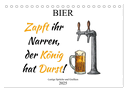 Bier - Lustige Sprüche und Grafiken (Tischkalender 2025 DIN A5 quer), CALVENDO Monatskalender