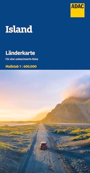 ADAC Länderkarte Island 1:600.000 - Straßenkarte und Autokarte. ADAC, 2026.