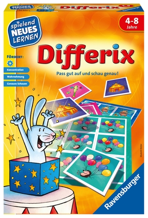 Richter, Elisabeth. Differix - Pass gut auf und schau genau!. Ravensburger Spieleverlag, 2018.