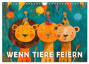 Wenn Tiere feiern (Wandkalender 2025 DIN A4 quer), CALVENDO Monatskalender