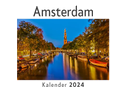 Amsterdam (Wandkalender 2024, Kalender DIN A4 quer, Monatskalender im Querformat mit Kalendarium, Das perfekte Geschenk)