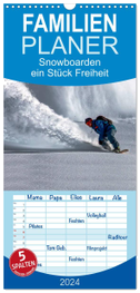 Familienplaner 2024 - Snowboarden - ein Stück Freiheit mit 5 Spalten (Wandkalender, 21 x 45 cm) CALVENDO