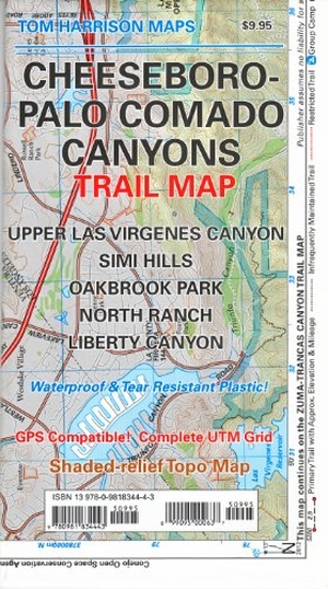 Harrison, Tom. Cheeseboro-Palo Comado Canyons Trail Map. Tom Harrison Maps, 2012.