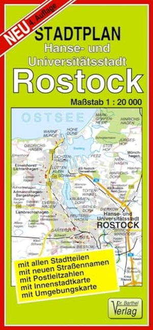 Verlag Barthel (Hrsg.). Stadtplan Hanse- und Universitätsstadt Rostock - Maßstab 1: 20000. Barthel Dr., 2024.