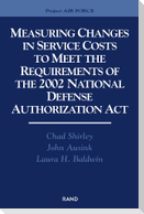 Measuring Changes in Service Costs to Meet the Requirements of the 2002 National Defense Authorization ACT