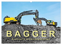 Bagger - kraftvolle Arbeitsmaschinen (Wandkalender 2024 DIN A2 quer), CALVENDO Monatskalender