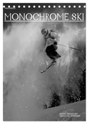 Monochrome Ski (Tischkalender 2025 DIN A5 hoch), CALVENDO Monatskalender