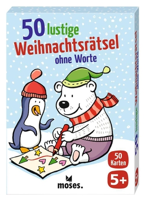 Plikat, Ari. 50 lustige Weihnachtsrätsel ohne Worte. moses. Verlag GmbH, 2026.