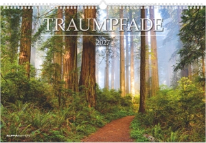 Neumann Verlage GmbH & Co KG (Hrsg.). Traumpfade 2027 - Wandkalender 49,5x33 cm mit 12 Landschafts- und Wege-Motiven, sprachneutralem Kalendarium und Spiralbindung. ALPHA EDITION GmbH, 2026.