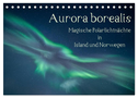 Aurora borealis - Magische Polarlichtnächte in Island und Norwegen (Tischkalender 2024 DIN A5 quer), CALVENDO Monatskalender