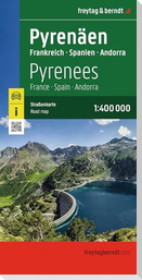 freytag & berndt Straßenkarte Pyrenäen, Frankreich - Spanien - Andorra 1:400.000
