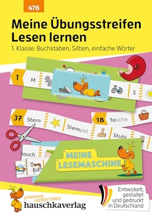 Spiecker, Agnes. Meine Übungsstreifen Lesen lernen - 1. Klasse: Buchstaben, Silben, einfache Wörter - Übungsheft Deutsch 1. Klasse, Leseaufgaben & Lösungen zum Ausschneiden. Hauschka Verlag GmbH, 2026.