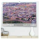 Mannheim - Stadt im Quadrat (hochwertiger Premium Wandkalender 2024 DIN A2 quer), Kunstdruck in Hochglanz