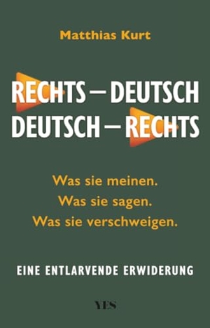 Kurt, Matthias. Rechts - Deutsch / Deutsch - Rechts - Was sie sagen. Was sie meinen. Was sie verschweigen. Eine entlarvende Erwiderung. Yes Publishing, 2026.