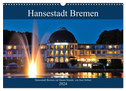 Hansestadt Bremen zur blauen Stunde (Wandkalender 2024 DIN A3 quer), CALVENDO Monatskalender