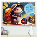 Maus auf Tour - Abenteuerkalender für Kids mit Planer (hochwertiger Premium Wandkalender 2024 DIN A2 quer), Kunstdruck in Hochglanz