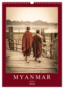 MYANMAR SPIRITUELL 2024 (Wandkalender 2024 DIN A3 hoch), CALVENDO Monatskalender