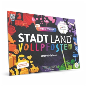 Görz, Denis / Ricardo Barreto. DENKRIESEN - STADT LAND VOLLPFOSTEN® Farben Edition - "Jetzt wird's bunt" | A4 Spielblock - Farben Edition - Jetzt wird's bunt. D&R DENKRIESEN GmbH, 2026.