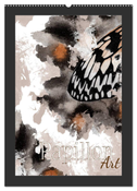 Papillon Art (Wandkalender 2024 DIN A2 hoch), CALVENDO Monatskalender