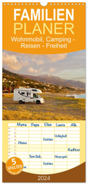 Familienplaner 2024 - Wohnmobil, Camping - Reisen - Freiheit mit 5 Spalten (Wandkalender, 21 x 45 cm) CALVENDO