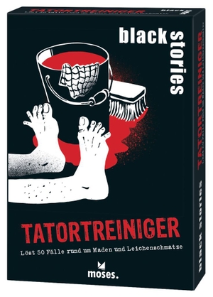 Kundt, Thomas. black stories Tatortreiniger - Löst 50 fälle rund um Maden & Leichenschmatze. moses. Verlag GmbH, 2023.