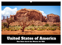 United States of America - Eine Reise durch den Westen der USA (Wandkalender 2025 DIN A2 quer), CALVENDO Monatskalender
