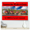 Die 4 UNIMOGS der Feuerwehr Schwanewede (hochwertiger Premium Wandkalender 2025 DIN A2 quer), Kunstdruck in Hochglanz