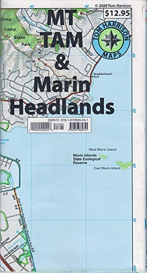 Harrison, Tom. Mt. Tamalpais Trail Map-: Tom Harrison Maps. Tom Harrison Maps, 2013.