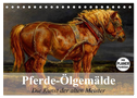 Pferde-Ölgemälde. Die Kunst der alten Meister (Tischkalender 2024 DIN A5 quer), CALVENDO Monatskalender