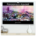 Panorama in Aquarell (hochwertiger Premium Wandkalender 2025 DIN A2 quer), Kunstdruck in Hochglanz