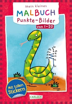 VE5: Mein kleines Malbuch: Punkte-Bilder von 1 - 20 - Mit tollen Stickern | Punkt-zu-Punkt-Bilder: Rätseln und Malen für Kinder ab 5 Jahren. Carlsen Verlag GmbH, 2026.