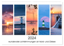2024 - wundervolle Lichtstimmungen an Nord- und Ostsee (Wandkalender 2024 DIN A2 quer), CALVENDO Monatskalender