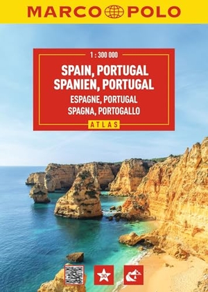 Marco Polo Verlag. MARCO POLO Reiseatlas Spanien, Portugal 1:300.000 - Straßenatlas und Autoatlas mit Europa in 1:4,5 Mio. Spiralbindung. Mairdumont, 2024.
