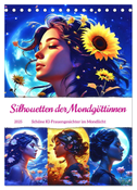 Silhouetten der Mondgöttinnen (Tischkalender 2025 DIN A5 hoch), CALVENDO Monatskalender