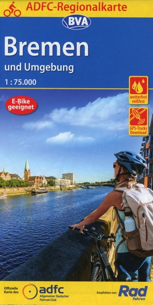 Allgemeiner Deutscher Fahrrad-Club e.V. / BVA BikeMedia GmbH (Hrsg.). ADFC-Regionalkarte Bremen und Umgebung, 1:75.000, mit Tagestourenvorschlägen, reiß- und wetterfest, E-Bike-geeignet, GPS-Tracks Download. BVA Bielefelder Verlag, 2021.