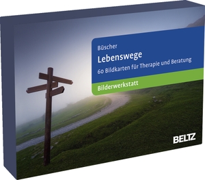 Büscher, Susanne. Lebenswege - Bilderwerkstatt. 60 Bildkarten für Therapie und Beratung. Mit 16-seitigem Booklet in stabiler Box. Kartenformat 9,8 x 14,3 cm. Julius Beltz GmbH, 2024.
