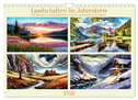 Landschaften im Jahreskreis (Wandkalender 2025 DIN A4 quer), CALVENDO Monatskalender