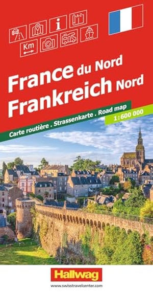 Hallwag Kümmerly+Frey AG (Hrsg.). Hallwag Strassenkarte Frankreich Nord 1:600.000 - Inkl. Transitpläne, Ortsverzeichnis und Reiseinformationen. Hallwag Karten Verlag, 2023.