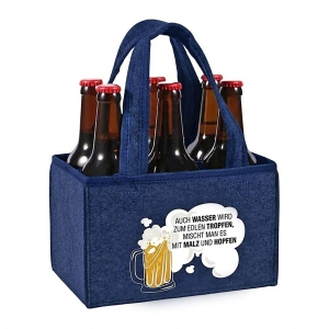 6er Bier-Träger 'Edler Tropfen' - aus Filz. St. Benno Verlag GmbH, 2026.