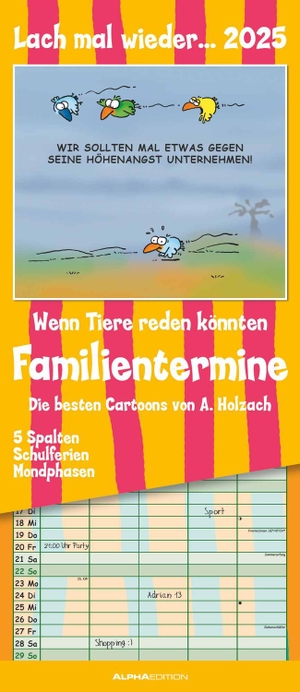 Alpha Edition (Hrsg.). Lach mal wieder... 2025 Familienplaner - Familienkalender - Wandkalender - 19,5x45. Neumann Verlage GmbH & Co, 2024.