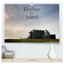 Kirchen auf Island (hochwertiger Premium Wandkalender 2024 DIN A2 quer), Kunstdruck in Hochglanz