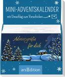 Display Mini-Adventskalender mit Umschlag zum Verschicken Winterzauber