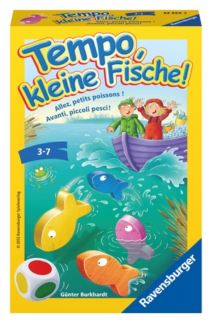 Burkhardt, Günter. Tempo, kleine Fische!. Ravensburger Spieleverlag, 2020.