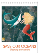 SAVE OUR OCEANS - Ursprung allen Lebens (Tischkalender 2025 DIN A5 hoch), CALVENDO Monatskalender